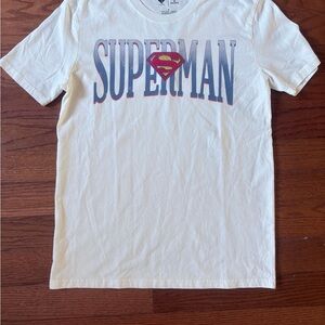 Lucky Brand x Superman Graphic Tee Men’s Medium Cream DC Comics Shirt NWOT